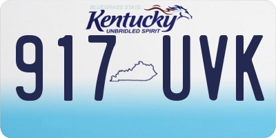 KY license plate 917UVK