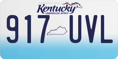 KY license plate 917UVL