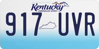 KY license plate 917UVR