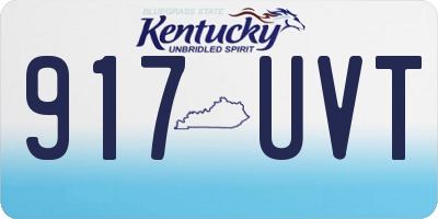KY license plate 917UVT