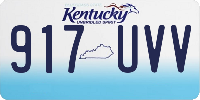 KY license plate 917UVV