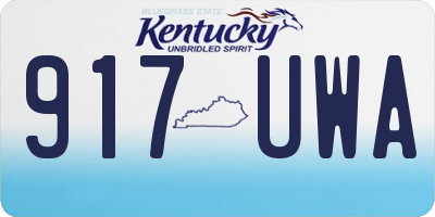 KY license plate 917UWA