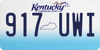 KY license plate 917UWI
