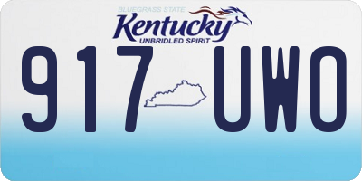 KY license plate 917UWO