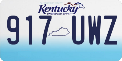 KY license plate 917UWZ