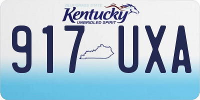 KY license plate 917UXA