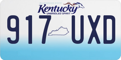 KY license plate 917UXD