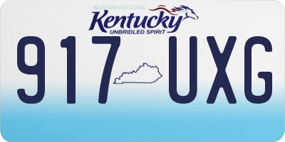 KY license plate 917UXG