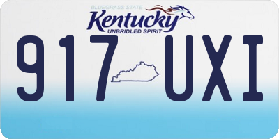 KY license plate 917UXI