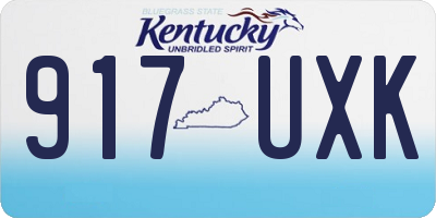 KY license plate 917UXK
