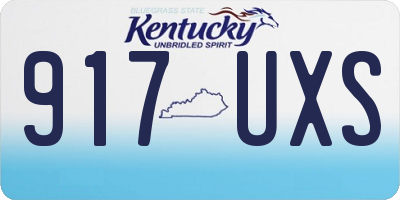 KY license plate 917UXS