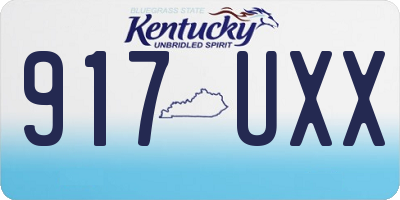 KY license plate 917UXX