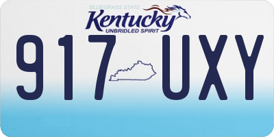 KY license plate 917UXY