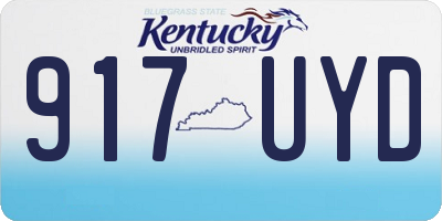 KY license plate 917UYD