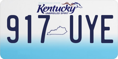 KY license plate 917UYE