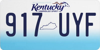 KY license plate 917UYF