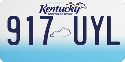 KY license plate 917UYL