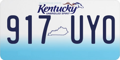 KY license plate 917UYO