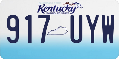 KY license plate 917UYW