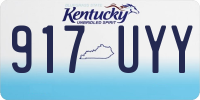 KY license plate 917UYY
