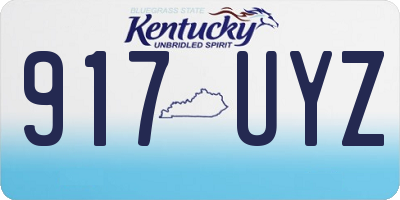 KY license plate 917UYZ