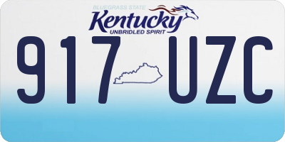 KY license plate 917UZC