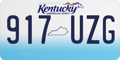 KY license plate 917UZG