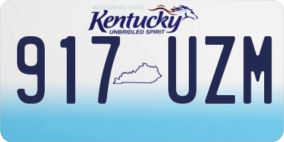 KY license plate 917UZM