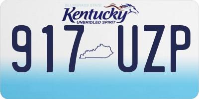 KY license plate 917UZP