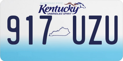 KY license plate 917UZU