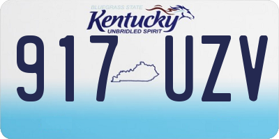 KY license plate 917UZV