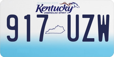 KY license plate 917UZW