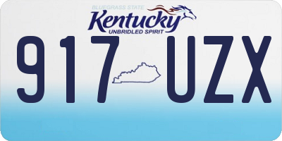 KY license plate 917UZX