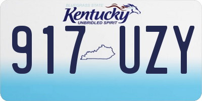 KY license plate 917UZY
