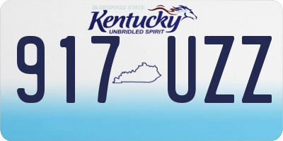 KY license plate 917UZZ