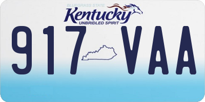 KY license plate 917VAA