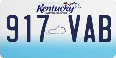 KY license plate 917VAB