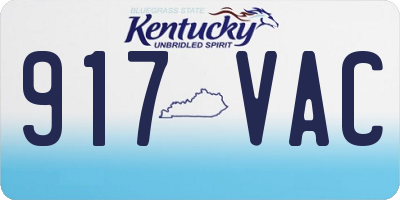 KY license plate 917VAC