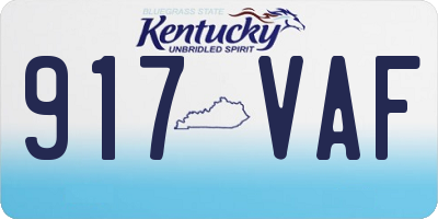 KY license plate 917VAF