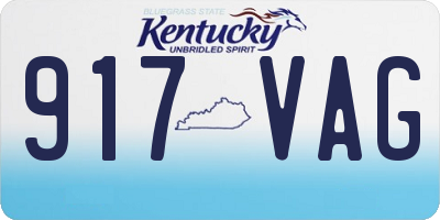 KY license plate 917VAG