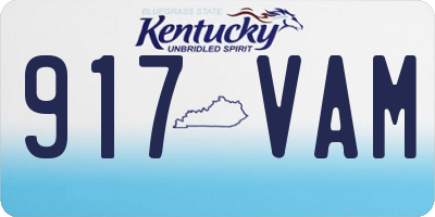 KY license plate 917VAM