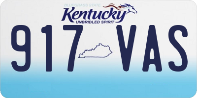 KY license plate 917VAS