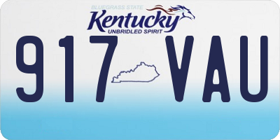 KY license plate 917VAU
