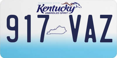 KY license plate 917VAZ