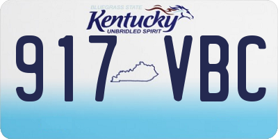 KY license plate 917VBC