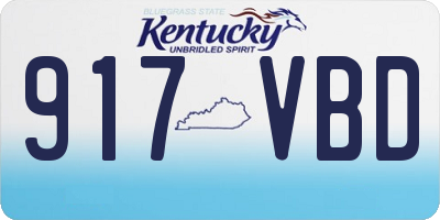 KY license plate 917VBD