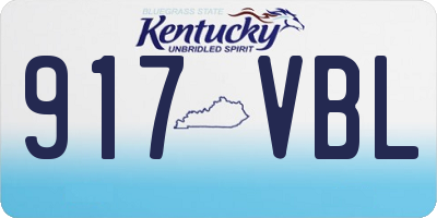 KY license plate 917VBL
