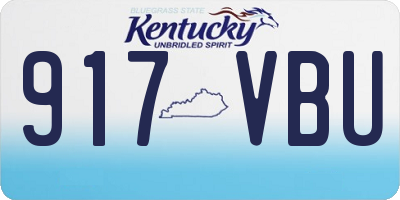 KY license plate 917VBU