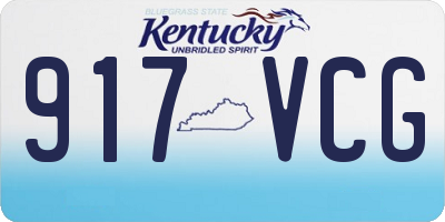 KY license plate 917VCG