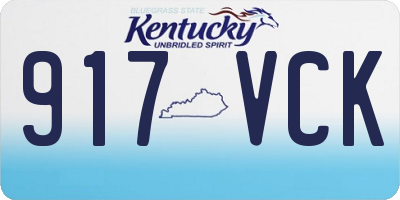 KY license plate 917VCK